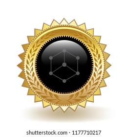 Bibox Token Cryptocurrency Coin Gold Medal Award