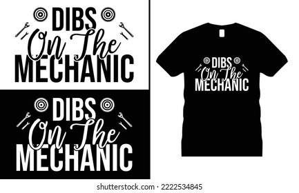 Bibs On The Mechanic Engineer T-shirt Design vector. Use for T-Shirt, mugs, stickers, etc.