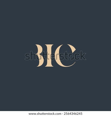 BIC abstract letter logo design. This logo is designed by three abstract letters.