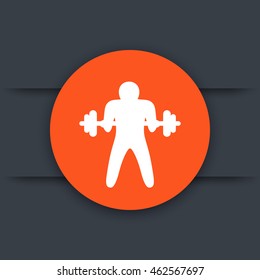 Bicep Curl Icon, Arm, Workout, Exercise, Training