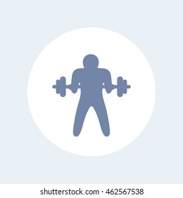 Bicep Curl Icon, Man Doing Arm Exercise