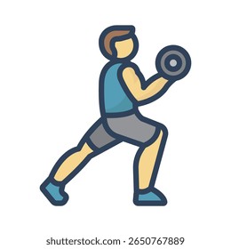 Bicep curls, Vetor Icon que pode facilmente modificar ou editar

