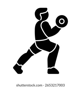 Bicep curls, Vector Icon which can easily modify or edit

