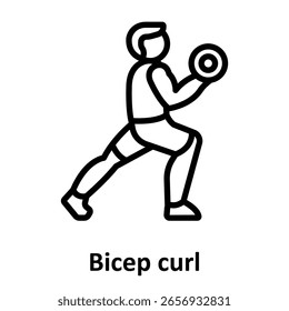 Bicep curls, Vector Icon which can easily modify or edit
