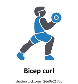 Bicep Locken, Vektorsymbol, die leicht ändern oder bearbeiten können
