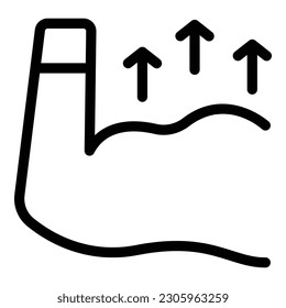 Bicep grow icon outline vector. Muscle arm. Energy healthy