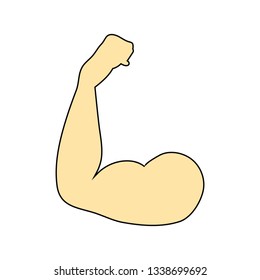 Bicep icon. Vector illustration.