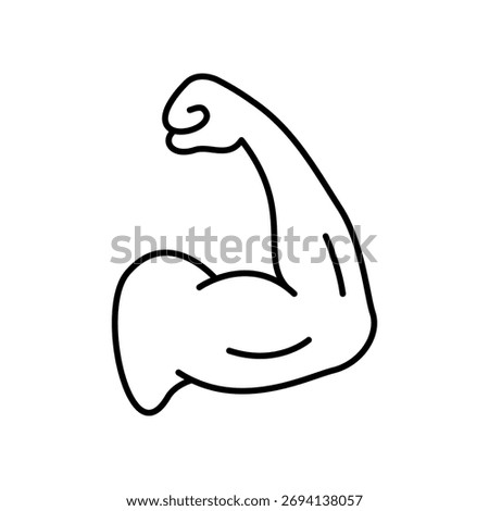 Bicep icon vector illustration. Editable stroke.