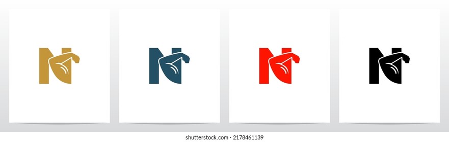 Bicep Muscle Arm On Letter Logo Design N