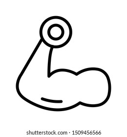 bicep thin line vector icon
