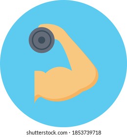 bicep vector flat colour icon 