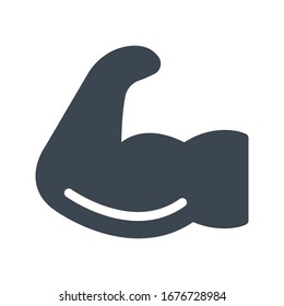 bicep vector glyph color icon 