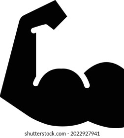 bicep vector glyph flat icon