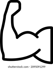 bicep Vector illustration on a transparent background. Premium quality symbols. Glyphs  vector icon for concept and graphic design.