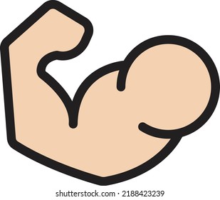 bicep Vector illustration on a transparent background.Premium quality symmbols.Stroke vector icon for concept and graphic design.