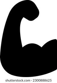 bicep Vector illustration on a transparent background. Premium quality symmbols. Glyphs vector icons for concept and graphic design.