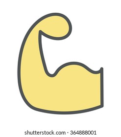 Biceps Bold Icon Illustration 