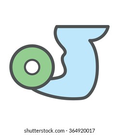 Biceps Bold Icon Illustration