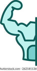 Biceps Curl Icon Solid Vector Illustration