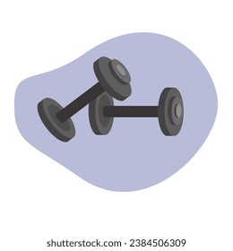 Biceps Dumbles gym element vector