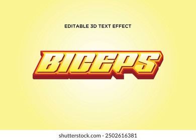 Biceps editable 3d text effect