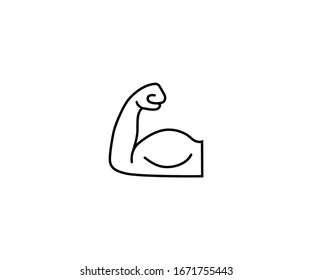 Biceps Emoji Vector Isolated Icon Illustration. Biceps Emoticon