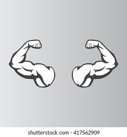 Biceps Flex Arm Vector Icon
