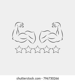 Biceps Flex Arm Vector Icon