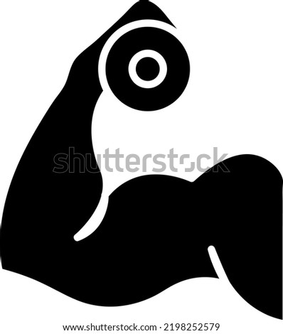 Biceps icon. Biceps arm holding dumbbell. Vector. Isolated. Line style..eps
