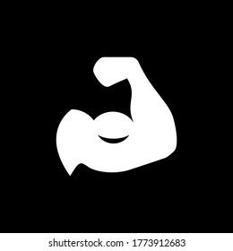 Biceps icon and fitness concept