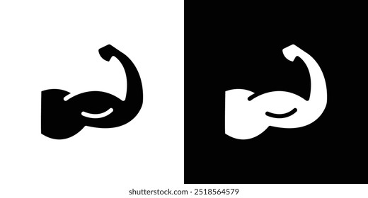 Biceps icon Flat fill set collection