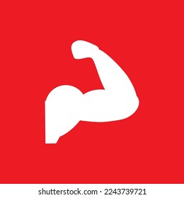 Biceps icon, graphic resource template, vector illustration.
