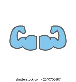 Biceps icon illustration. Two tone icon style. icon related to fitness, sport. Simple vector design editable