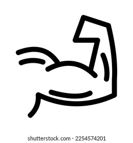 icono biceps o logotipo símbolo de signo aislado ilustración vectorial - iconos vectoriales de estilo negro de alta calidad