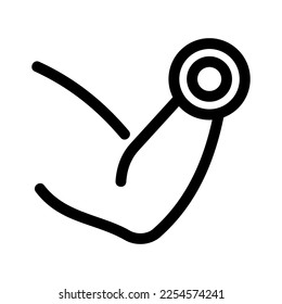 icono biceps o logotipo símbolo de signo aislado ilustración vectorial - iconos vectoriales de estilo negro de alta calidad