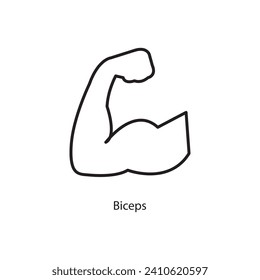 Biceps icon. biceps icon. Pictogram simple flat illustration on white background..eps