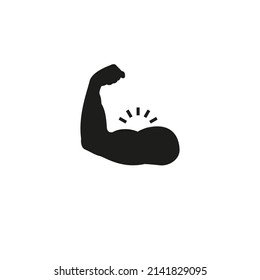 Biceps icon. Simple flat vector illustration on a white background.