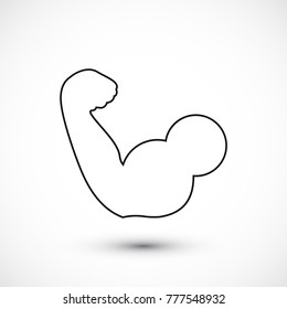 biceps icon, stock vector illustration flat design style