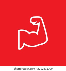Biceps icon, strength graphic resource template, vector illustration.
