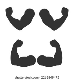 Icono de Biceps. Ilustración vectorial sólida.