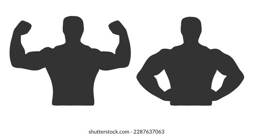 Biceps icon. Strond vector ilustration.