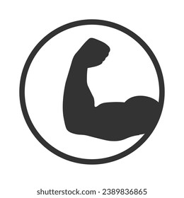Biceps Symbol. Stranke Vektorgrafik.