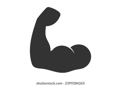 Icono de Biceps. Ilustración vectorial sólida.