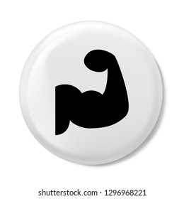 Biceps icon in trendy flat style isolated on white background. Symbol for your web site design, logo, app, UI. Vector illustration, EPS - Vector - Vector