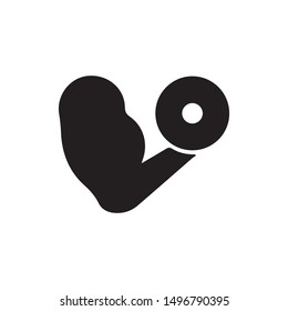 Biceps icon vector. Biceps symbol. Linear style sign for mobile concept and web design. Biceps symbol illustration. Pixel vector graphics - Vector.