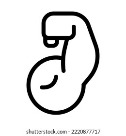 ilustración de icono de línea biceps vectorial