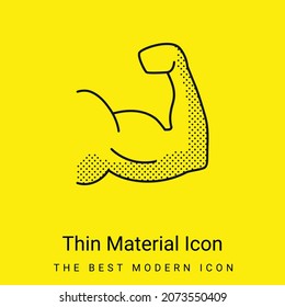 Biceps minimal bright yellow material icon