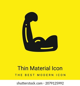 Biceps minimal bright yellow material icon