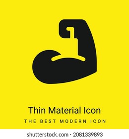 Biceps minimal bright yellow material icon