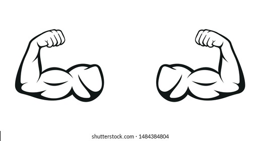 Biceps. Muscle Icon. Gym Logo. Vector Illustration